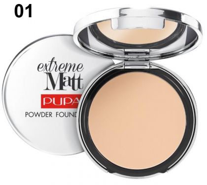 Pupa - Матиращ компактен фон дьо тен - Extreme Matt Natural Matt Effect Compact Powder Foundation.