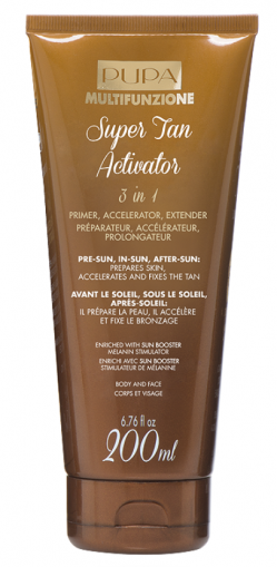Pupa -  Sun- SUPER TAN ACTIVATOR 3 IN 1  - Крем  за ускоряване и насищане на тена. 200 ml