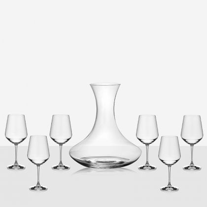 DaVinci Crystal - Декантер с 6 чаши за вино Universum