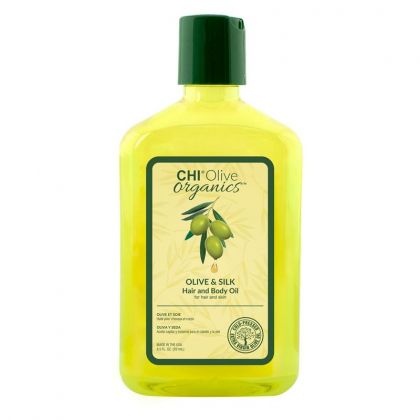 CHI - Olive Organics Olive & Silk Hair & Body Oil - Органично маслиново масло за коса и кожа  . 59 ml