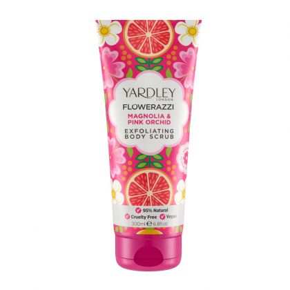 Yardley London - Flowerazzi - Ексфолиращ скраб за тяло Магнолия и Орхидея. 200 ml