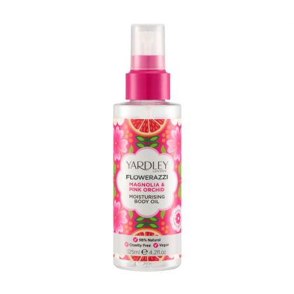 Yardley London - Flowerazzi -  Хидратиращо олио за тяло  Магнолия и Орхидея. 125 ml