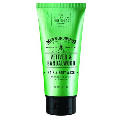 Scottish Fine Soaps - Шампоан за коса и тяло Ветивер и Сандалово дърво 200 ml
