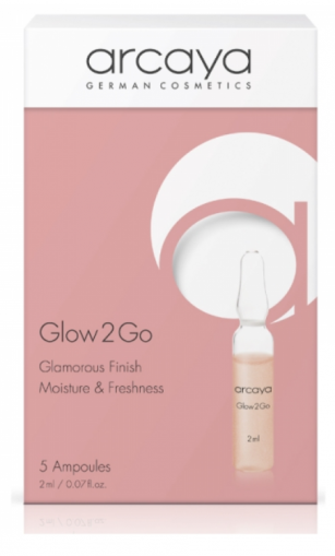 Arcaya  -  Glow2Go  - Ампули за моментален блясък, хидратация и свежест. 5x2 ml
