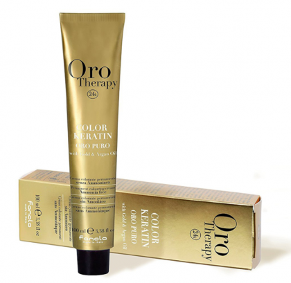 Fanola - Oro Therapy Color Keratin - безамонячна боя за коса с кератин, златни наночастици и арганово масло. -2