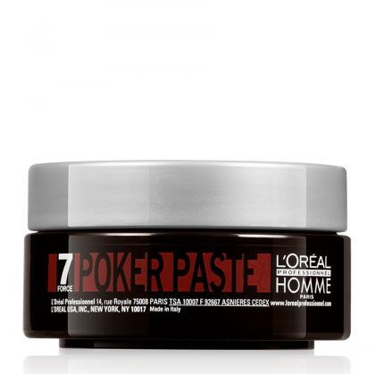 L`Oreal Professionnel  Homme  Poker Paste - Фиксираща паста със силна фиксация. 75 ml