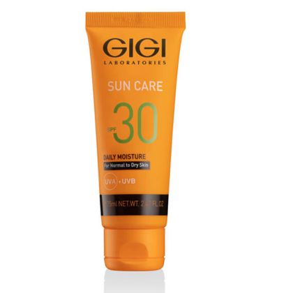 GIGI - SUN CARE -DAILY MOISTURE SPF 30  Овлажняващ слънцезащитен крем  UVB-UVA/ 2 варианта - за суха или мазна кожа/  75ml