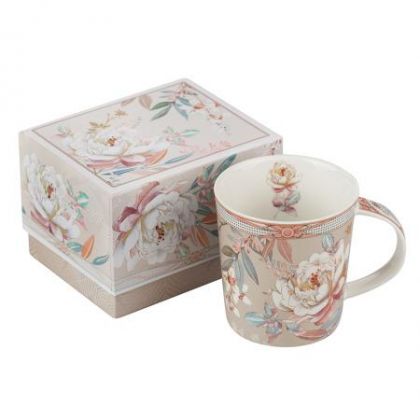 New Wish Studio Porcelain - Божур чаша + кутия