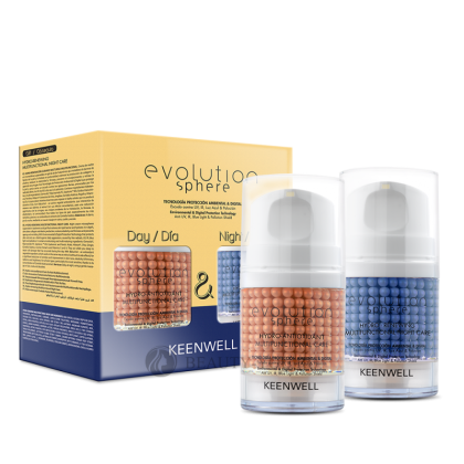 Keenwell - EVOLUTION SPHERE DUO HYDRO-ANTIOXIDANT -  Лимитиран комплект  Хидро-антиоксидантен мултифункционален дневен крем и Хидро-възстановяващ мултифункционален нощен крем.  