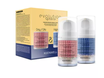 Keenwell - EVOLUTION SPHERE DUO HYDRO-FIRMING  -Лимитиран комплект  Хидро-стягащ мултифункционален дневен крем и  Хидро-възстановяващ мултифункционален нощен крем.