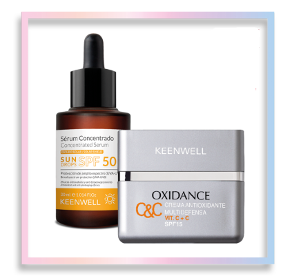 Keenwell - Beauty RITUAL DUO OXIDANCE - ANTIOXIDANT MULTIDEFENSE VIT.C+C CREAM SPF 15 - Анти-оксидантен мултизащитен дневен крем с Vit. C+C SPF15 + Слънцезащитен серум  SPF 50.