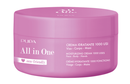 Pupa -  ALL IN ONE MOISTURIZING CREAM 1000 USES FACE BODY HANDS  / Овлажняващ крем / лице, тяло, ръце  350 ml