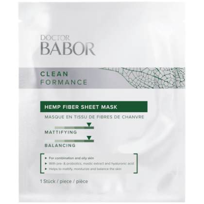 Babor -  CLEANFORMANCE Hemp Fiber Sheet Mask / Матираща и балансираща флиз-маска. 1br