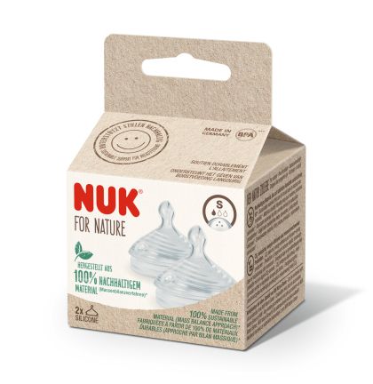 NUK for NATURE биберон за храна силикон 0+ 2бр. Softer/ S;M;L