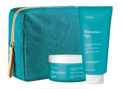 Pupa - HAWAIIAN SPA KIT -  ANTI FATIGUE SALT SCRUB 350 gr + ANTI FATIGUE SHOWER GEL 300 ml   - Комплект за тяло  / тонизиращ ексфолиант за тяло и душ гел.