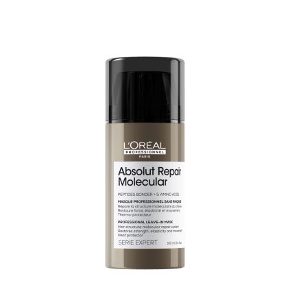 L`Oreal Professionnel Absolut Repair Molecular - Маска без изплакване за увредена коса с термозащита. 100 ml