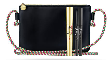 Pupa - VAMP! KIT - MASCARA  FOREVER  & EYE PENCIL Комплект спирала за страхотен обем и устойчивост срещу размазване, водоустойчив молив 2 в 1 и чантичка.