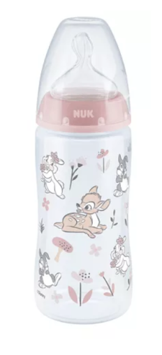 NUK - First Choice РР шише Temperature control 300мл силикон 6-18мес.BAMBI