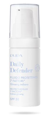 Pupa -  ежедневен защитен флуид за лице  SPF50  /DAILY DEFENDER PROTECTIVE FLUID 7 FACTORS. 30 ml