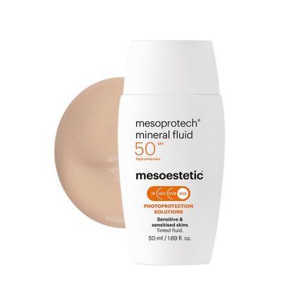 Mesoestetic - Mesoprotech® mineral fluid - слънцезащитен минерален флуид с цвят. 50 ml