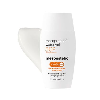 Mesoestetic - mesoprotech® water veil  - Лек слънцезащитен крем за лице с много висока фотозащита / мазна, смесена, чувствителна кожа.  SPF50+.50 ml