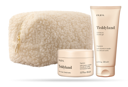 PUPA MILANO - TEDDYLAND  KIT 1-  ДУШ ГЕЛ + ПОДХРАНВАЩ КРЕМ ЗА ТЯЛО + НЕСЕСЕР / 4 аромата. 