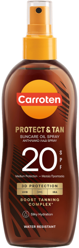 Carroten - Слънцезащитно олио за бързо придобиване на тен SPF20 -  Protect & Tan  SPF20  150 ml.