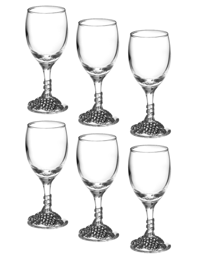 Freitas & Dores - Комплект 6 кристални чаши за ракия.