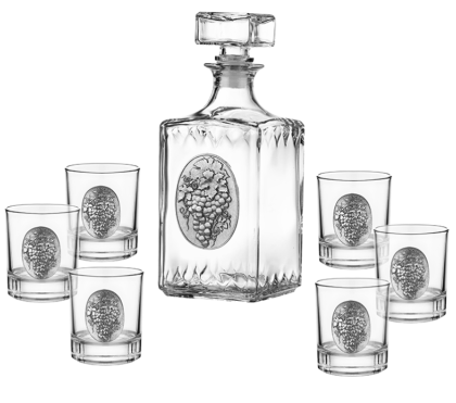 Freitas & Dores - Сет бутилка грозде + 6 чаши грозд