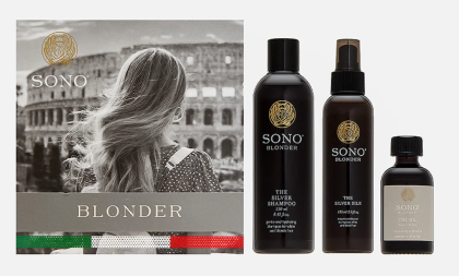 SONO  BLONDER SILVER Подаръчен комплект  за руса коса в лукс кутия. 