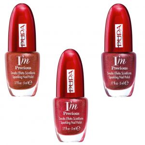 Pupa - RED POWER -  I`M PRECIOUS SPARKLING NAIL POLISH - Лак за Нокти с Блестящ Финиш.