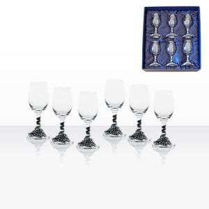 Freitas & Dores - Комплект 6 кристални чаши за ракия.