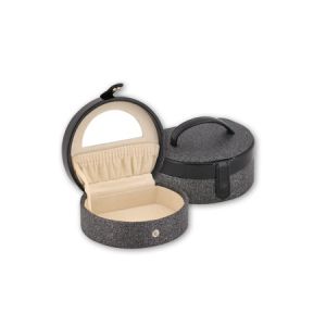 ROSSI - Кутия за бижута - Black & Silver кръгла .