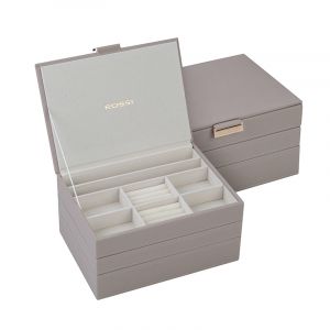 ROSSI - Кутия за бижута цвят сив.