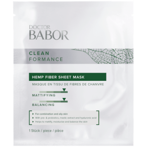 Babor -  CLEANFORMANCE Hemp Fiber Sheet Mask / Матираща и балансираща флиз-маска. 1br