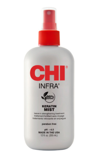 CHI INFRA - Keratin Mist - Подхранващ спрей с кератин за изравняване на шупливостта. 355ml