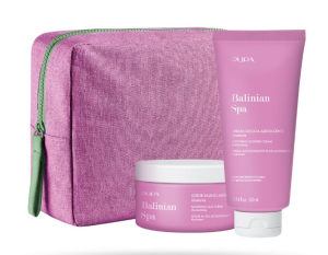 Pupa - BALINIAN SPA KIT - SALT SCRUB  & SOFTENING SHOWER CREAM - Комплект за тяло  / хидратиращ ексфолиант &  хидратиращ душ крем