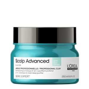 L`Oreal Professionnel Scalp Advanced - Грижа 2 в 1 шампоан и маска за скалп, склонен към омазняване Anti-Oiliness. 250 ml