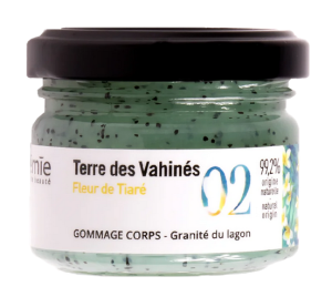 Académie - Захарен скраб за тяло с цвете от тиаре  Terre des vahines. 60 ml