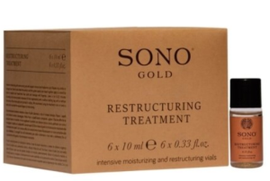 SONO Gold - Реконструираща ботокс ампула за коса със злато и хиалурон. 6 x10 ml