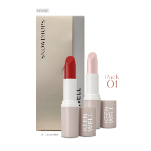 Keenwell -  SNOWDROPS PACK 1 Комплект Червило + Балсам за устни  LIPSTICK N° 01 + LIP OIL BALM.