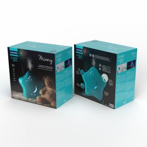 Lanaform - Овлажнител за въздух 3 в 1 светлинна проекция и нощна лампа MOONY 