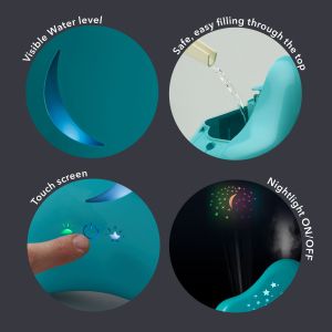 Lanaform - Овлажнител за въздух 3 в 1 светлинна проекция и нощна лампа MOONY 