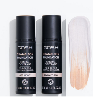 Gosh - CHAMELEON FOUNDATION -  адаптиращ се към цвета на кожата фон дьо тен.
