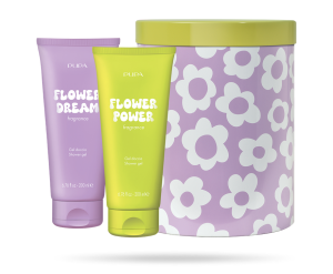 PUPA MILANO - HAPPY BOX   KIT 3  2 АРОМАТИЗИРАНИ ДУШ ГЕЛА   + МЕТАЛНА КУТИЯ/. 200 & 200 ml