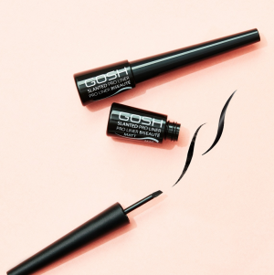 Gosh - Slanted pro liner WOTERPROOF / Очна линия Водоустойчива  MATT Black