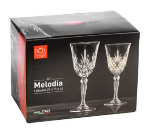 RCR ITALY - Melodia 6  чаши за вино.