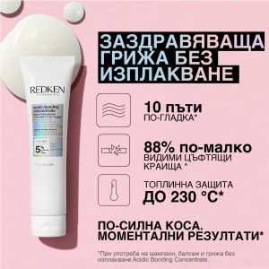 Redken  Acidic Bonding Concentrate  - Грижата без изплакване за заздравяване и подхранване на увредена коса 150   ml