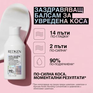 Redken  Acidic Bonding Concentrate  - Балсам за заздравяване и подхранване на всеки тип увредена коса.  300   ml