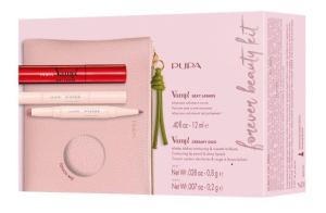 Pupa - VAMP! SET SEXY LASHES MASCARA + VAMP CREAMY DUO LIPS 006 + FLAT CLUTCH    Комплект спирала за провокативен обем и красиво извити мигли &  Молив контур устни и  чанта тип „клъч“.